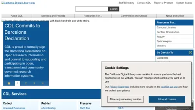 Screenshot of Cdlib.org