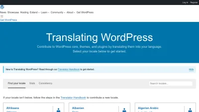 Screenshot of Translate.wordpress.org