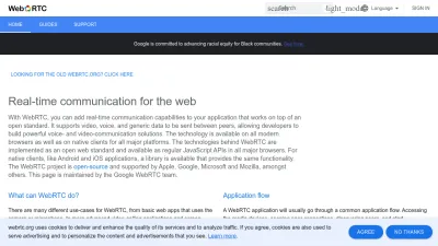 Screenshot of Webrtc.org