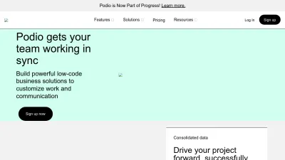 Screenshot of Podio.com