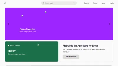 Screenshot preview of flathub.org