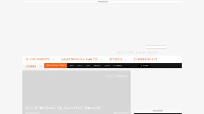 Screenshot of Anandtech.com