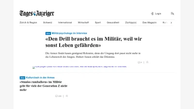 Screenshot preview of tagesanzeiger.ch
