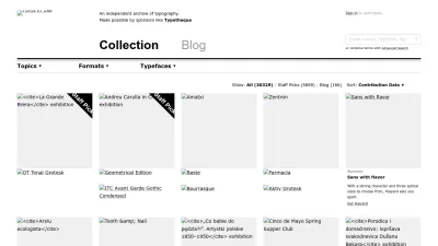 Screenshot preview of fontsinuse.com