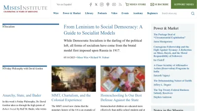 Screenshot of Mises.org