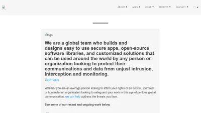 Screenshot of Guardianproject.info