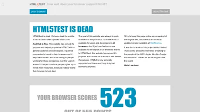 Screenshot of Html5test.com