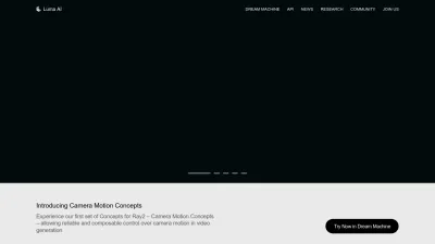 Screenshot preview of lumalabs.ai