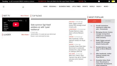 Screenshot of Nst.com.my