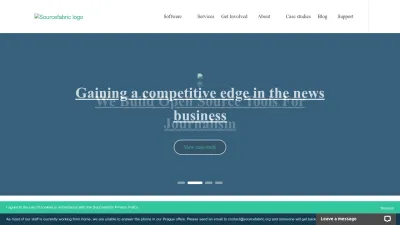 Screenshot of Sourcefabric.org