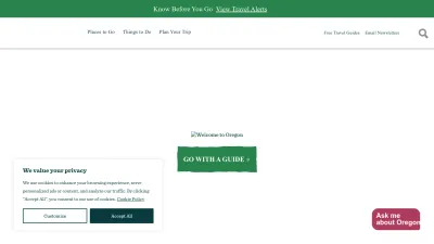Screenshot of Traveloregon.com