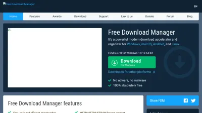 Screenshot of Freedownloadmanager.org