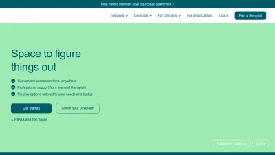 Screenshot of Talkspace.com