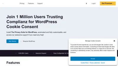 Screenshot preview of complianz.io
