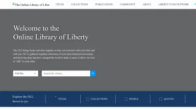 Screenshot of Oll.libertyfund.org