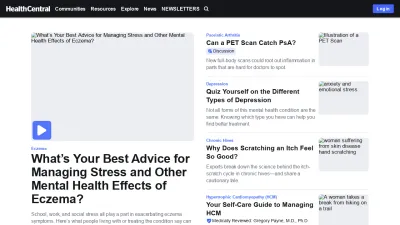 Screenshot of Healthcentral.com
