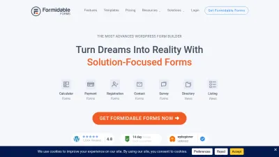Screenshot of Formidableforms.com