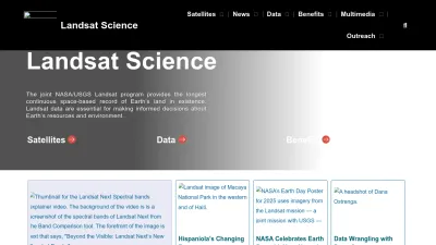Screenshot of Landsat.gsfc.nasa.gov