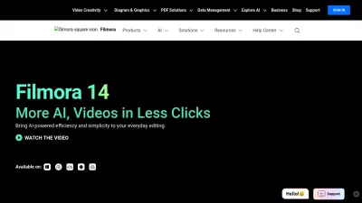 Screenshot of Filmora.wondershare.com