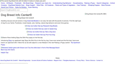 Screenshot preview of dogbreedinfo.com