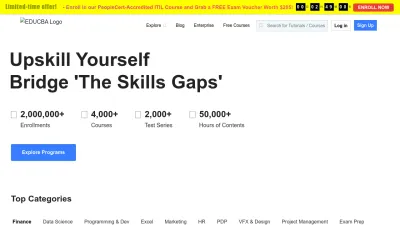 Screenshot of Educba.com
