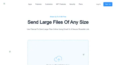 Screenshot preview of filemail.com