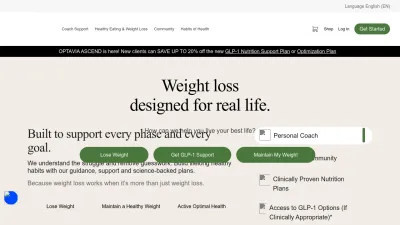 Screenshot of Optavia.com