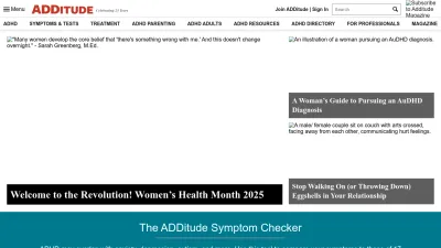 Screenshot of Additudemag.com