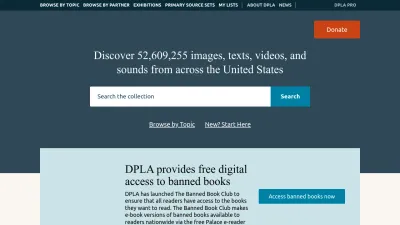 Screenshot of Dp.la