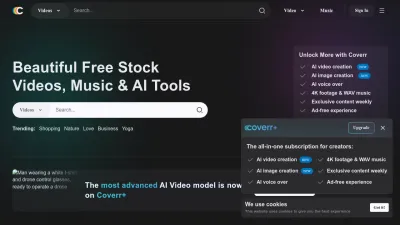Screenshot of Coverr.co