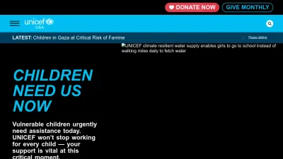 Screenshot of Unicefusa.org