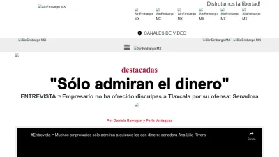 Screenshot of Sinembargo.mx
