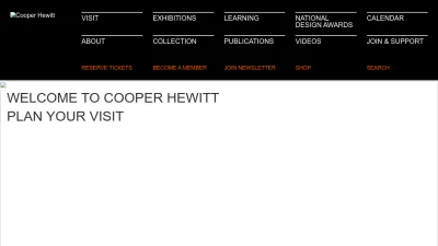 Screenshot preview of cooperhewitt.org