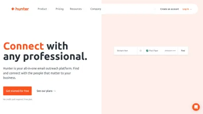 Screenshot of Hunter.io