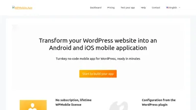 Screenshot preview of wpmobile.app