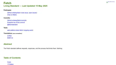Screenshot of Fetch.spec.whatwg.org