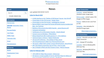 Screenshot of Fileformat.info