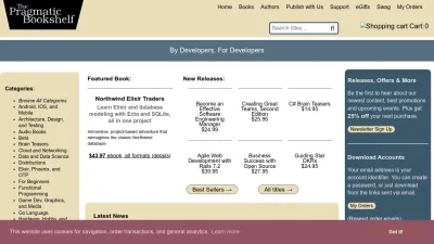 Screenshot of Pragprog.com