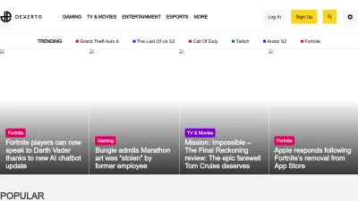 Screenshot of Dexerto.com