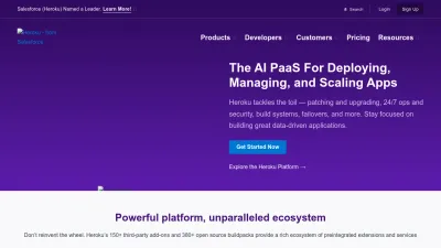 Screenshot of Heroku.com