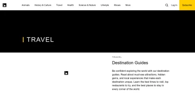 Screenshot of Travel.nationalgeographic.com