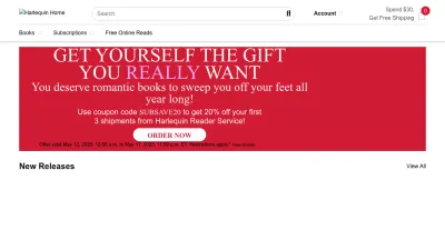 Screenshot preview of harlequin.com