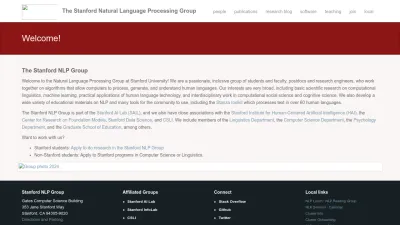 Screenshot of Nlp.stanford.edu