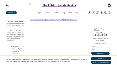 Screenshot of Publicdomainreview.org