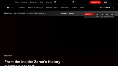 Screenshot of Motogp.com