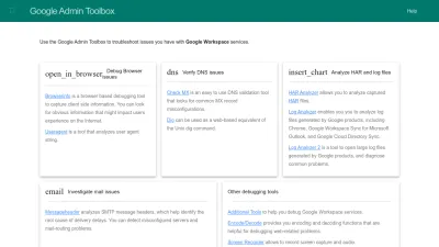 Screenshot of Toolbox.googleapps.com