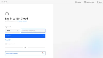 Screenshot of Cloud.ibm.com