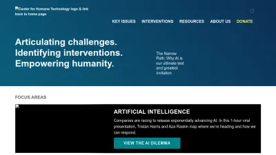Screenshot of Humanetech.com