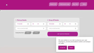 Screenshot of Firstcarrental.co.za