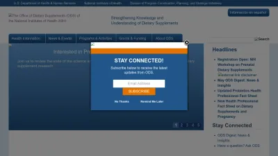 Screenshot preview of ods.od.nih.gov